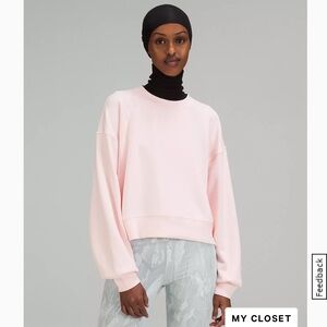 Lululemon Perfectly Oversized Cropped Crew Size 12 Strawberry Milkshake